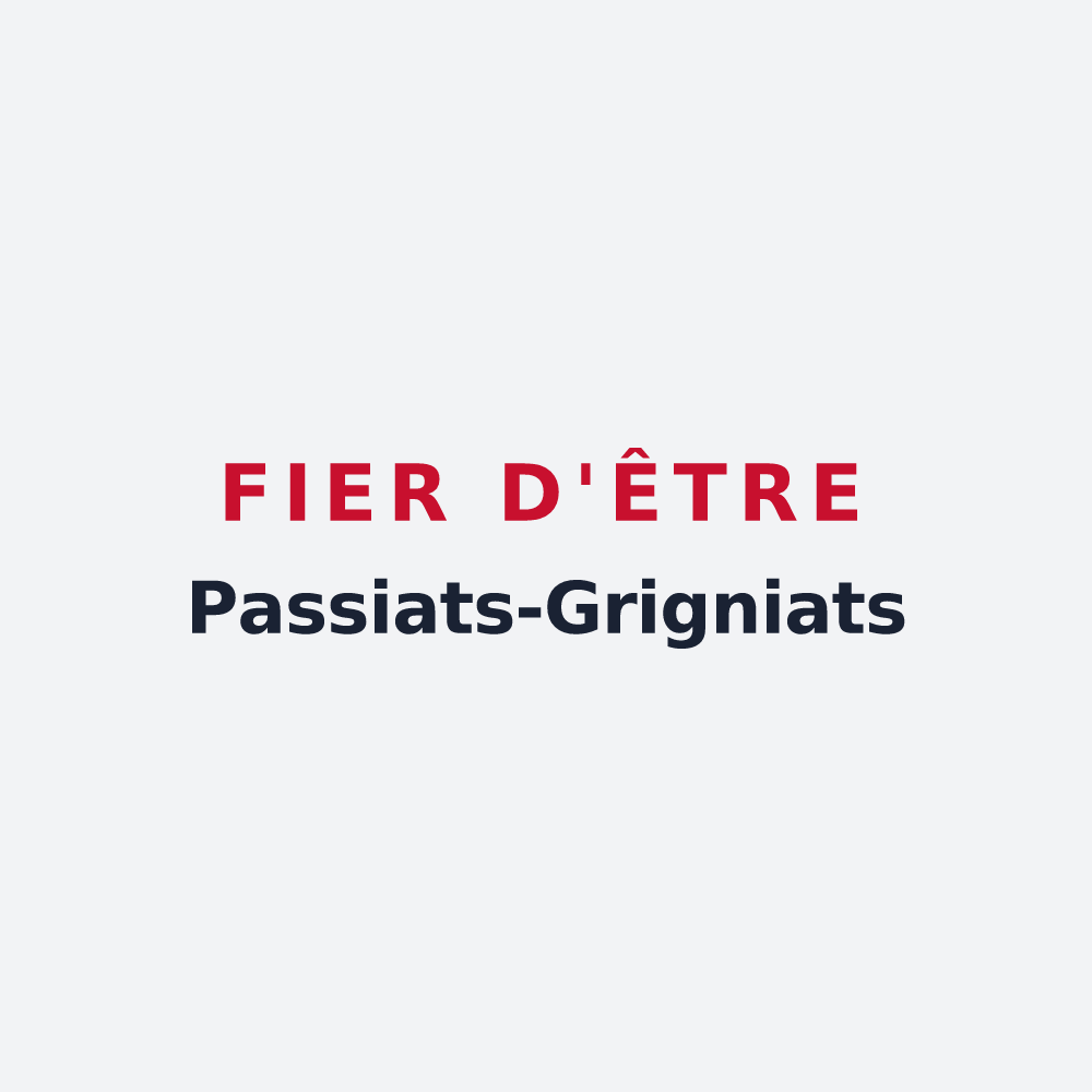 Poster « Fier d'être Passiats-Grigniats » — design pour Passy-Grigny