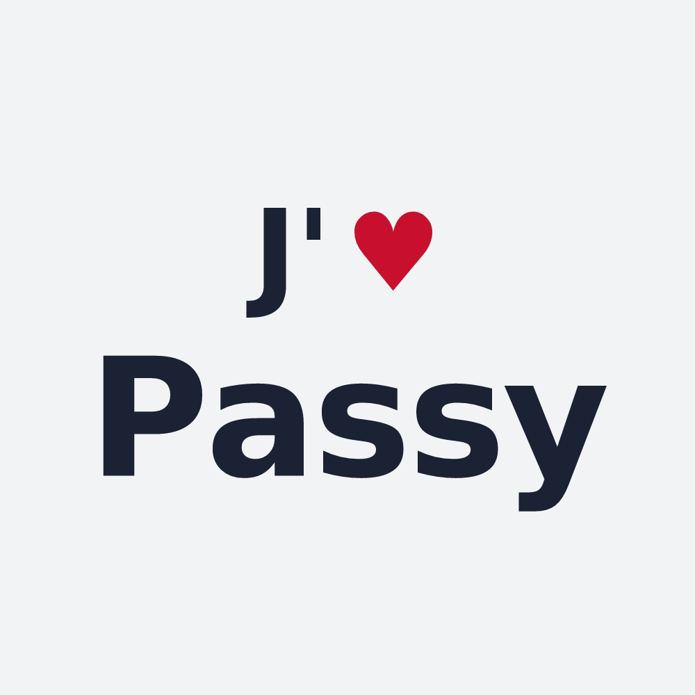 Poster personnalisé Passy — design J'aime Passy