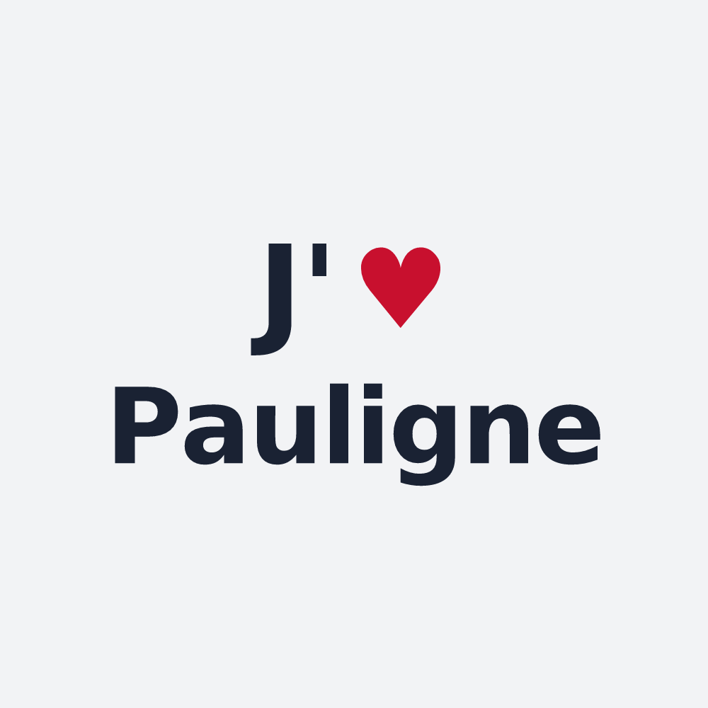 Poster personnalisé Pauligne — design J'aime Pauligne