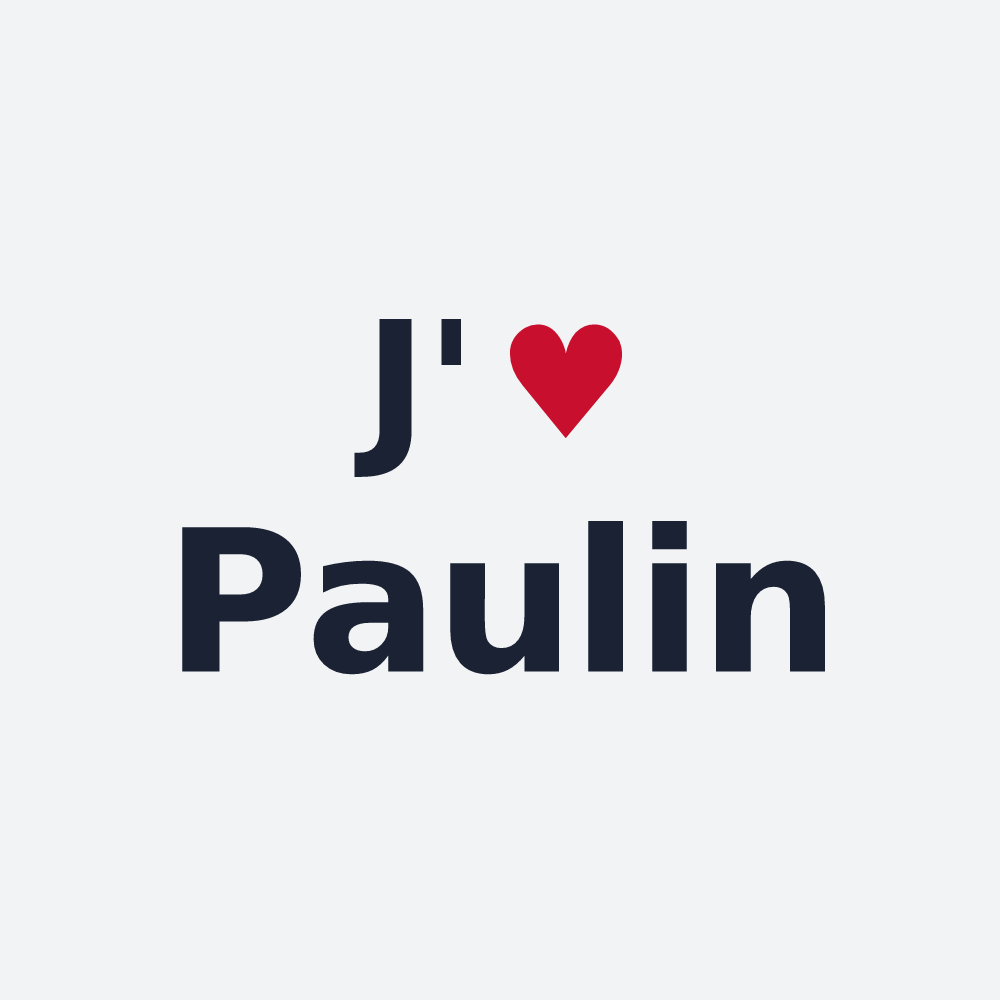 Poster personnalisé Paulin — design J'aime Paulin