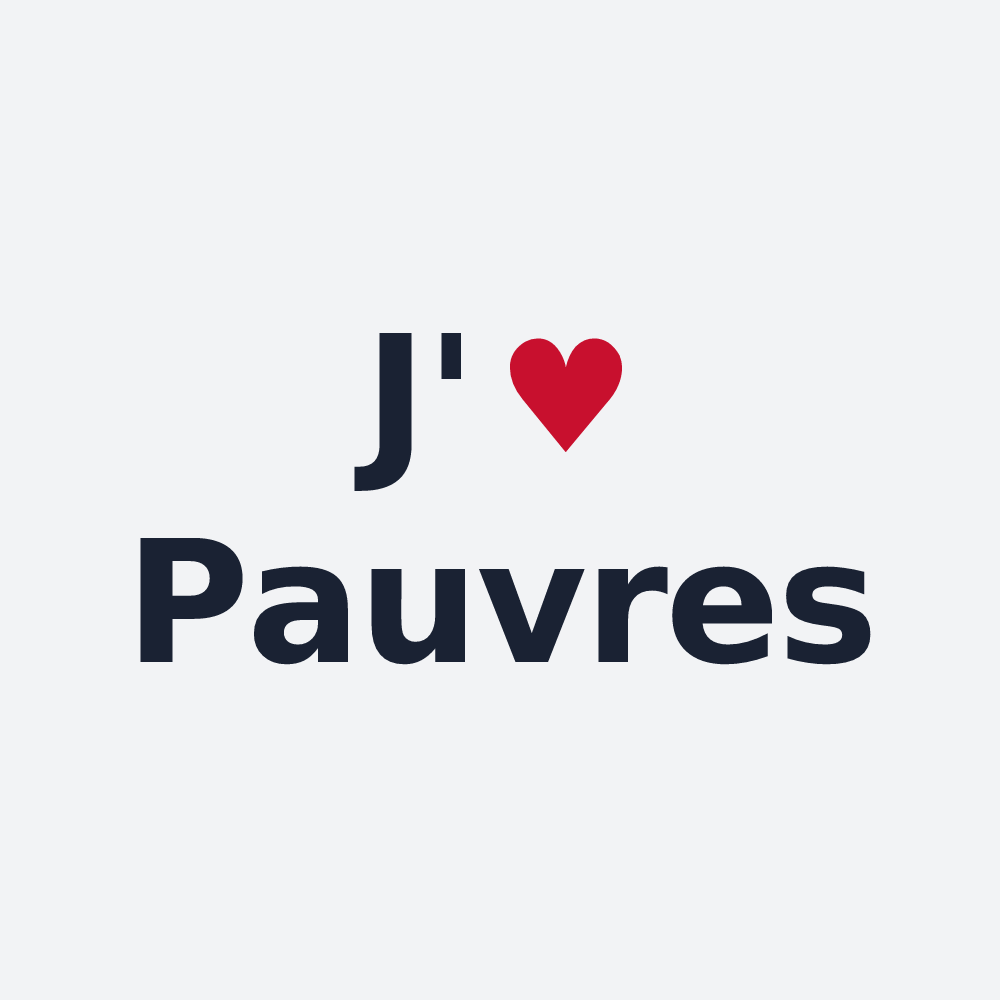 Poster personnalisé Pauvres — design J'aime Pauvres