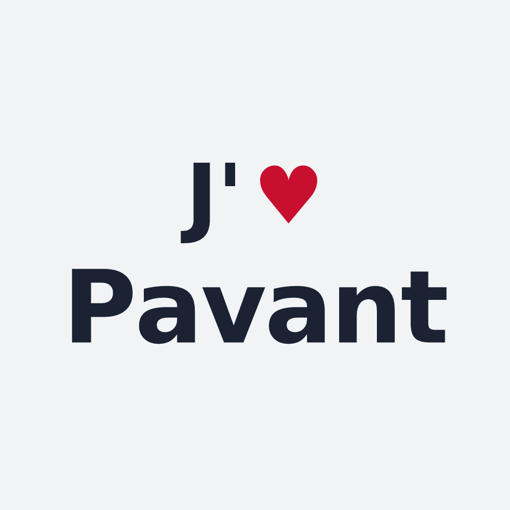 Poster personnalisé Pavant — design « J'aime Pavant » imprimé sur le poster