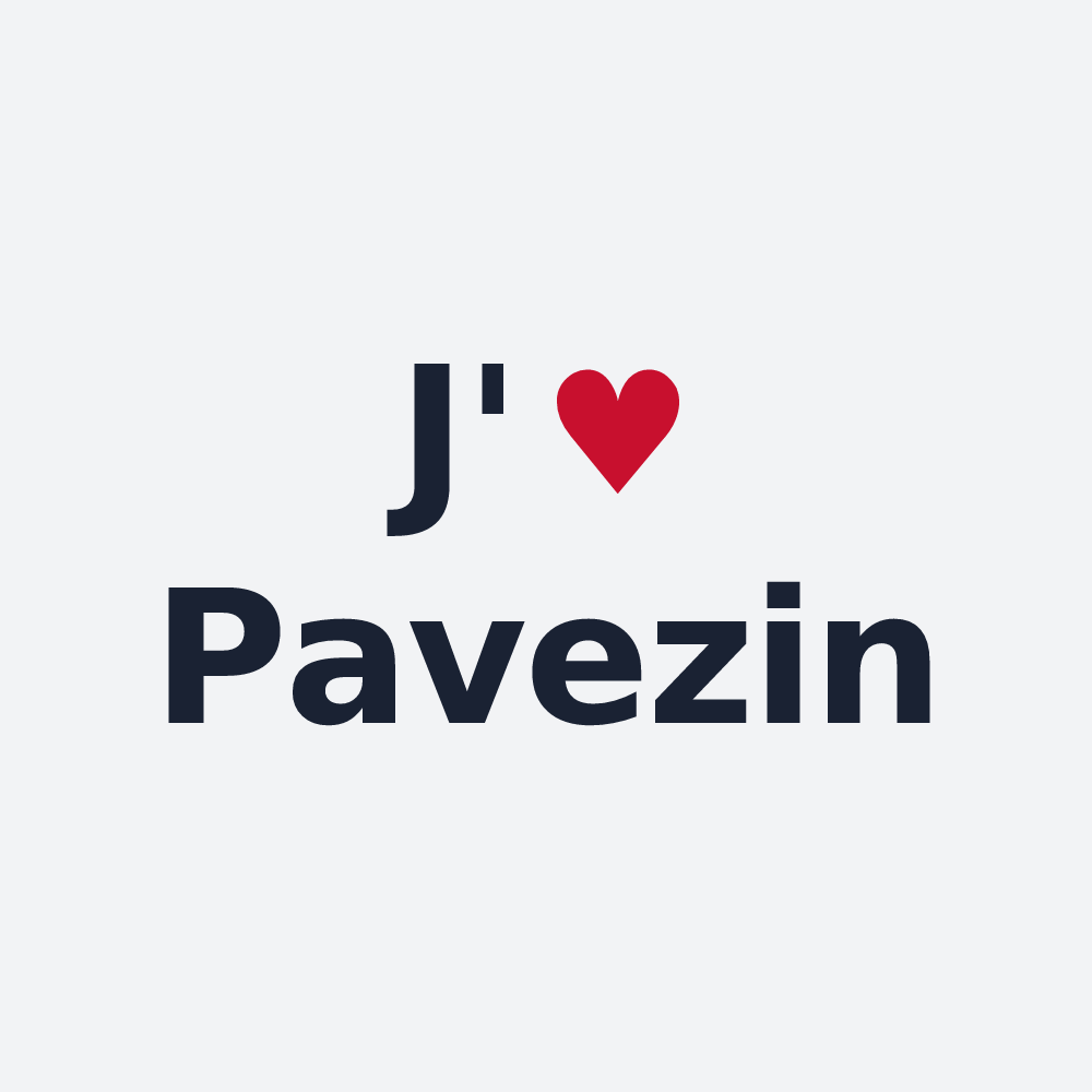 Poster personnalisé Pavezin — design J'aime Pavezin