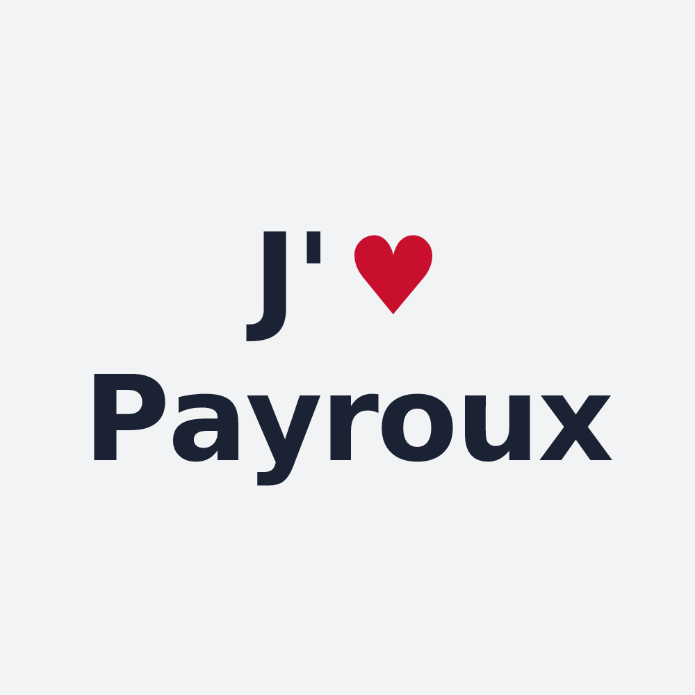 Poster personnalisé Payroux — design J'aime Payroux