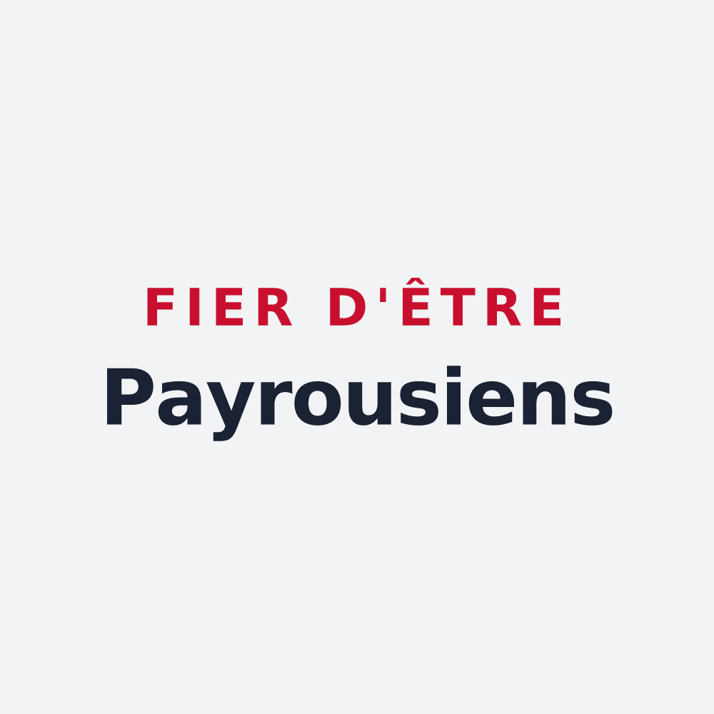 Poster « Fier d'être Payrousiens » — design pour Payroux