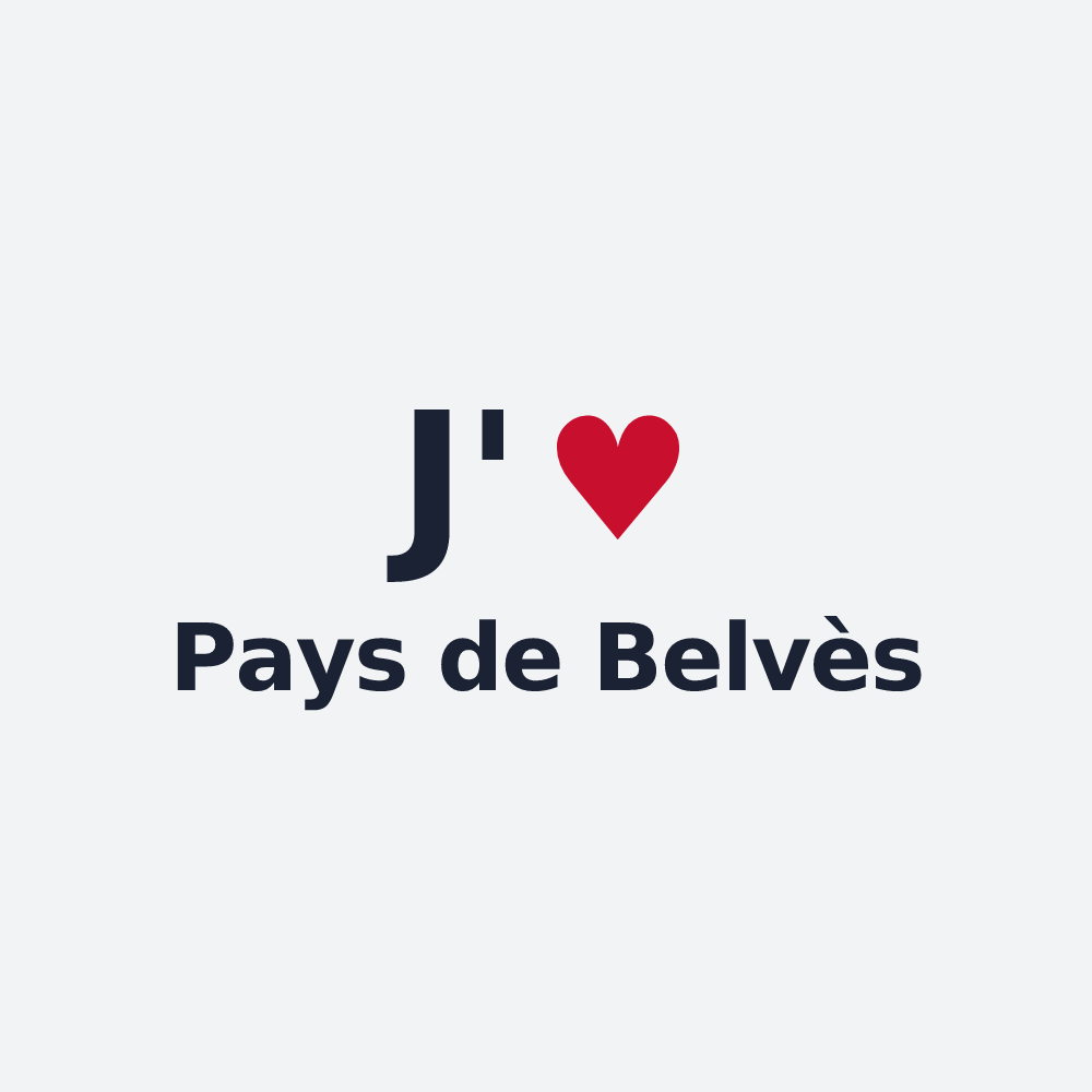 Poster personnalisé Pays de Belvès — design J'aime Pays de Belvès