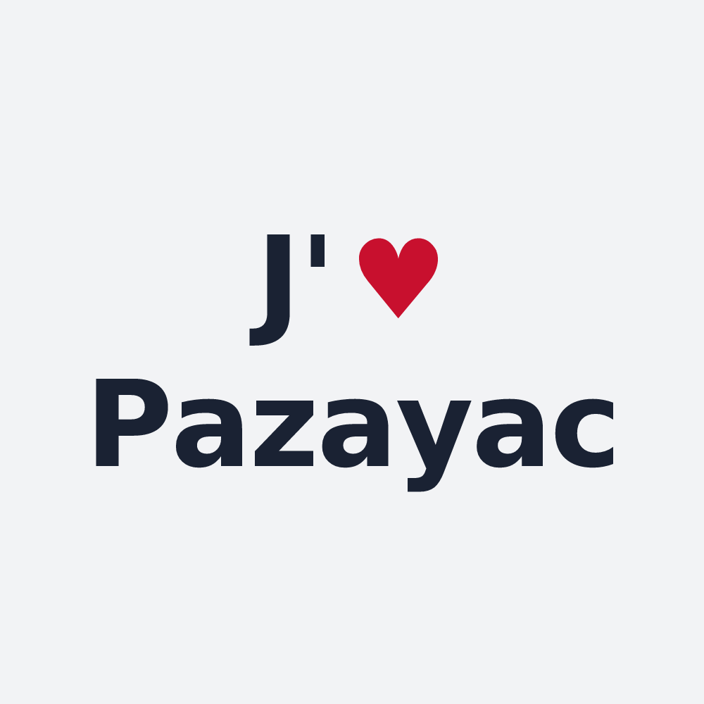 Poster personnalisé Pazayac — design J'aime Pazayac