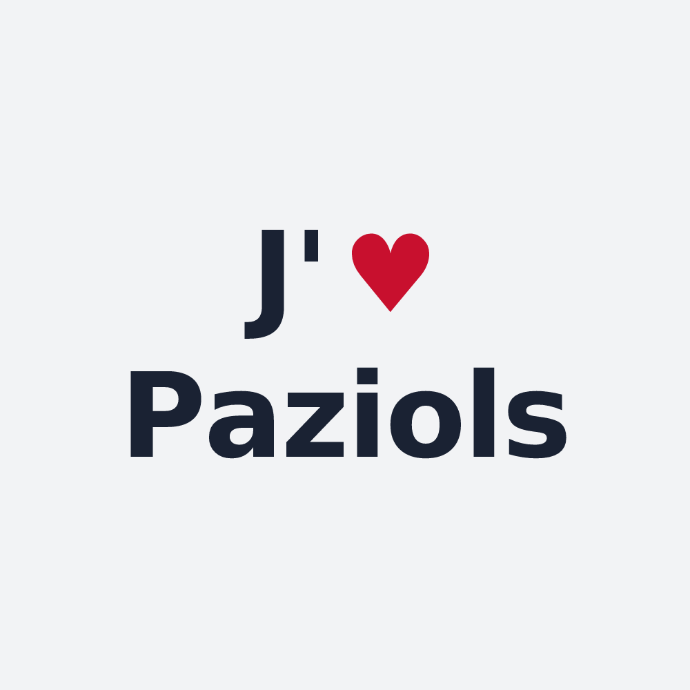 Poster personnalisé Paziols — design J'aime Paziols