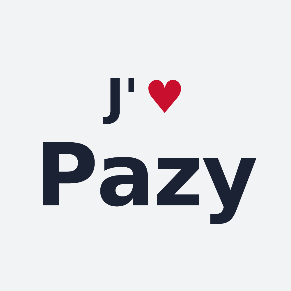 Poster personnalisé Pazy — design J'aime Pazy