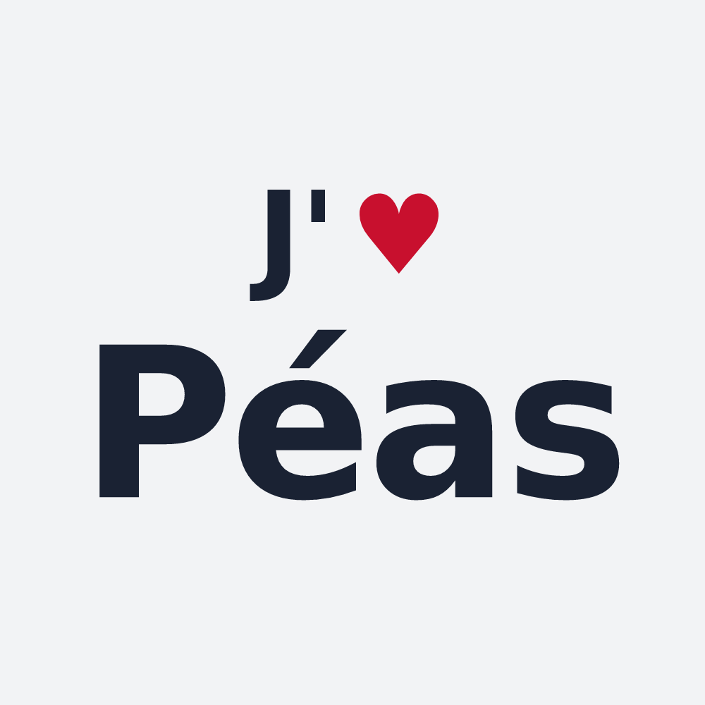 Poster personnalisé Péas — design J'aime Péas