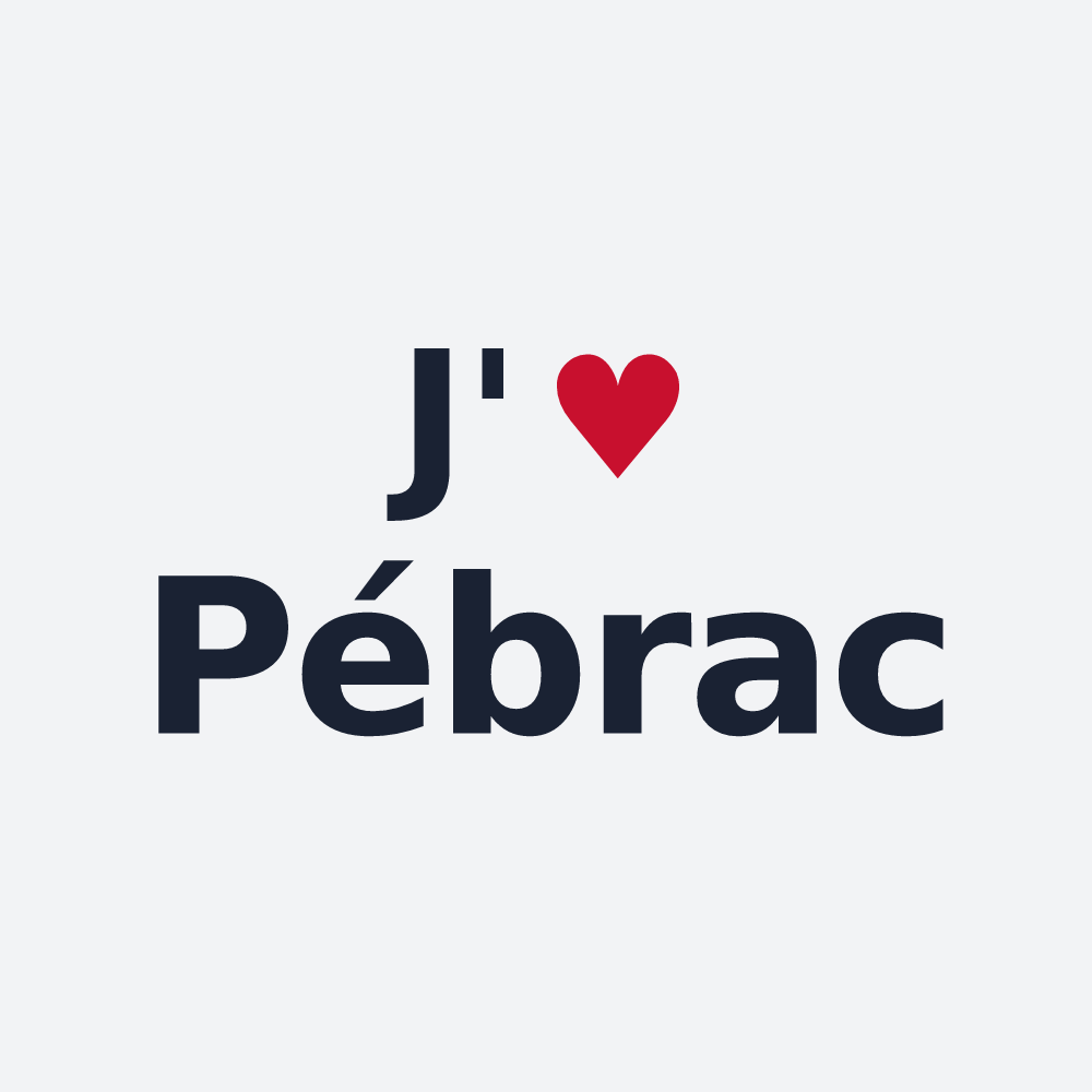 Poster personnalisé Pébrac — design J'aime Pébrac