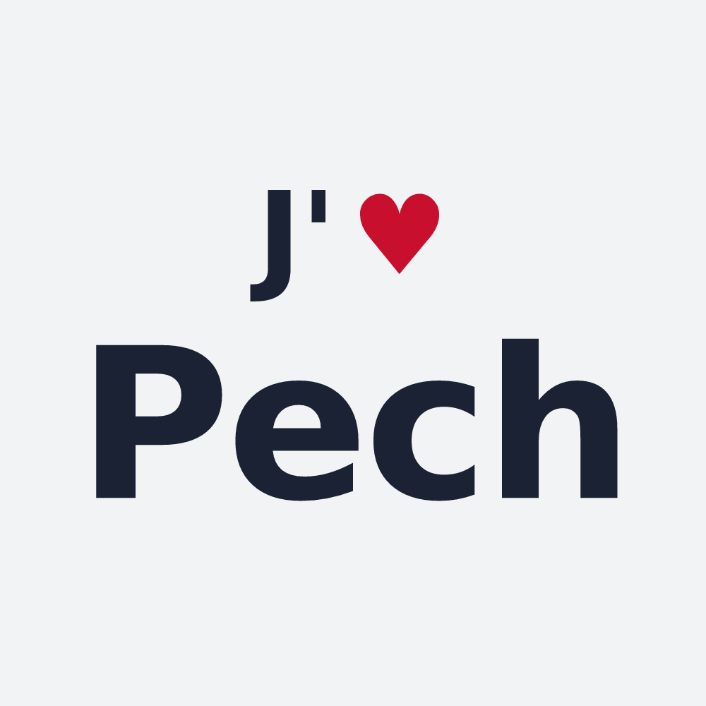 Poster personnalisé Pech — design J'aime Pech