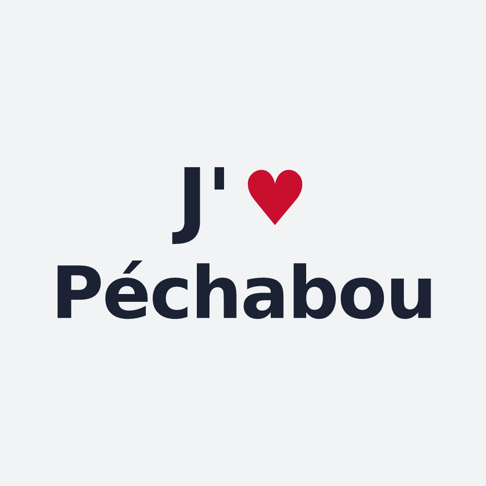 Poster personnalisé Péchabou — design J'aime Péchabou
