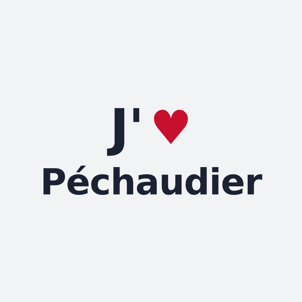 Poster personnalisé Péchaudier — design J'aime Péchaudier