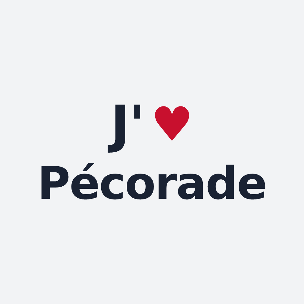 Poster personnalisé Pécorade — design J'aime Pécorade