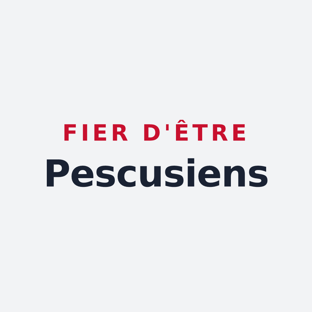 Poster « Fier d'être Pescusiens » — design pour Pecqueuse