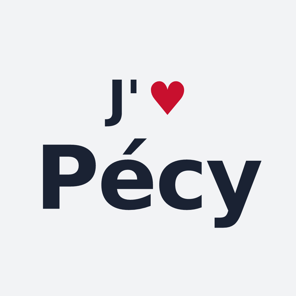 Poster personnalisé Pécy — design J'aime Pécy