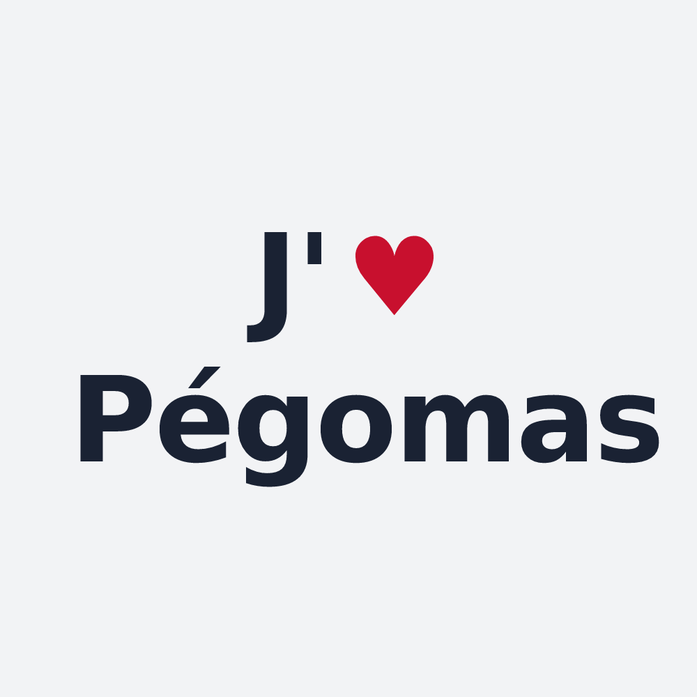 Poster personnalisé Pégomas — design J'aime Pégomas
