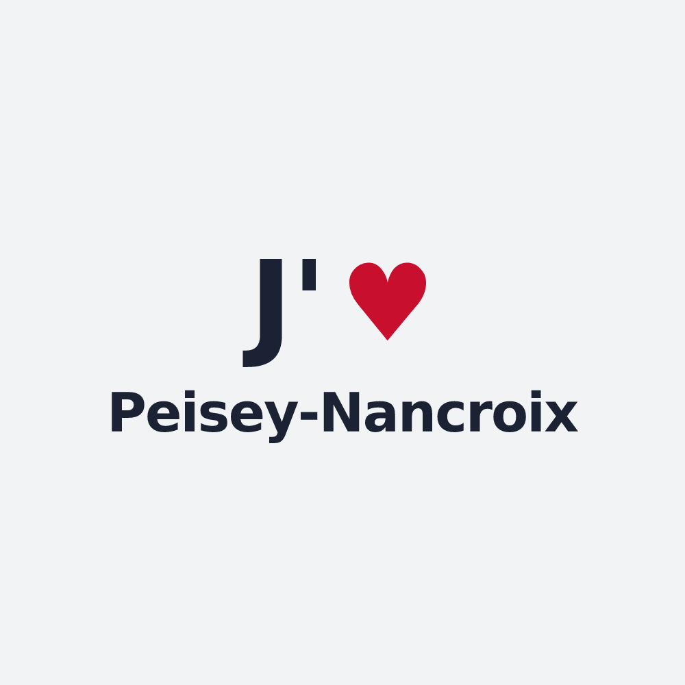 Poster personnalisé Peisey-Nancroix — design J'aime Peisey-Nancroix