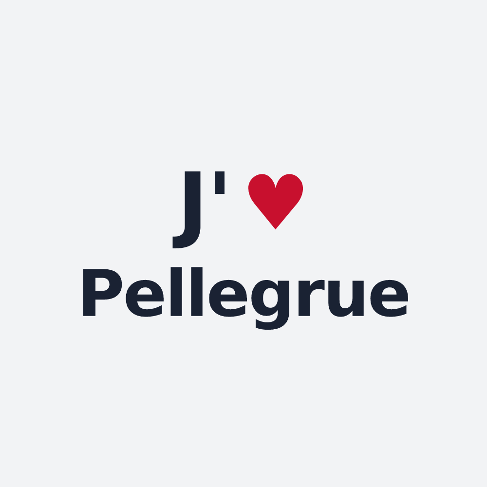 Poster personnalisé Pellegrue — design J'aime Pellegrue