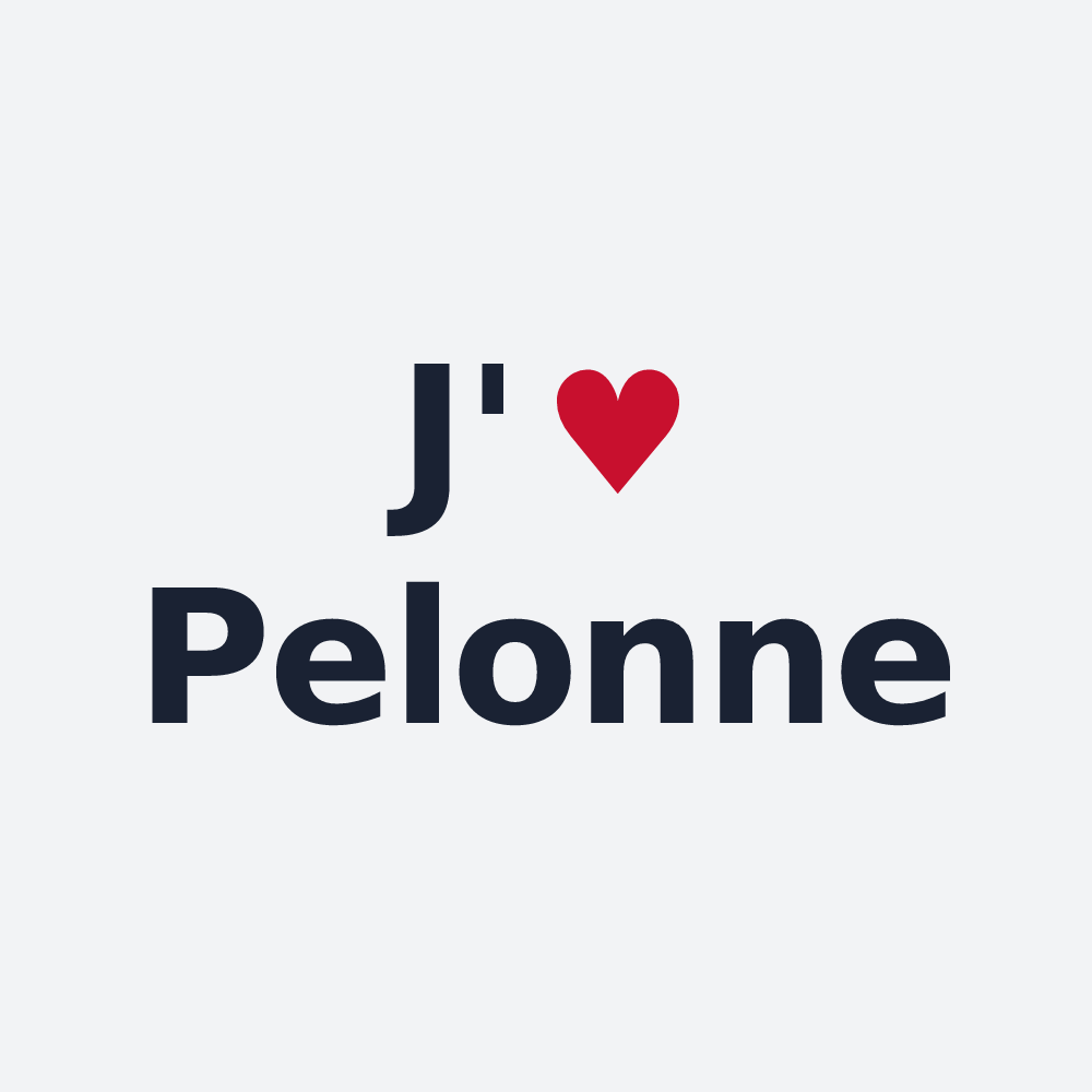 Poster personnalisé Pelonne — design J'aime Pelonne
