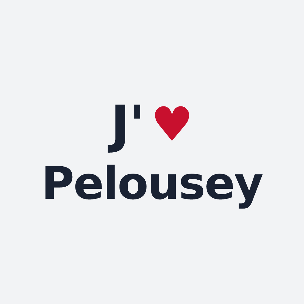Poster personnalisé Pelousey — design J'aime Pelousey