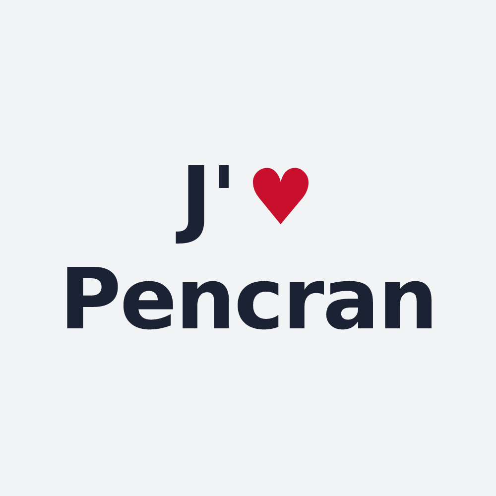 Poster personnalisé Pencran — design J'aime Pencran