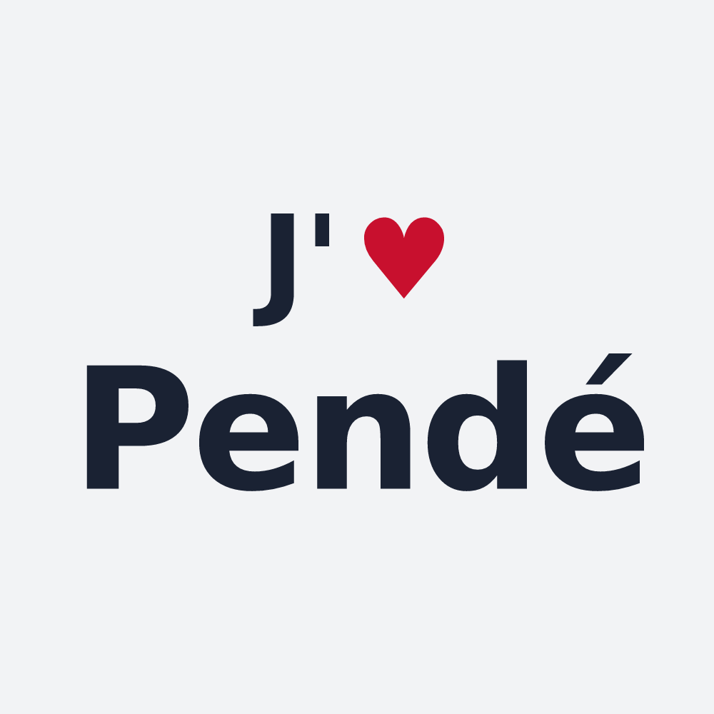 Poster personnalisé Pendé — design J'aime Pendé