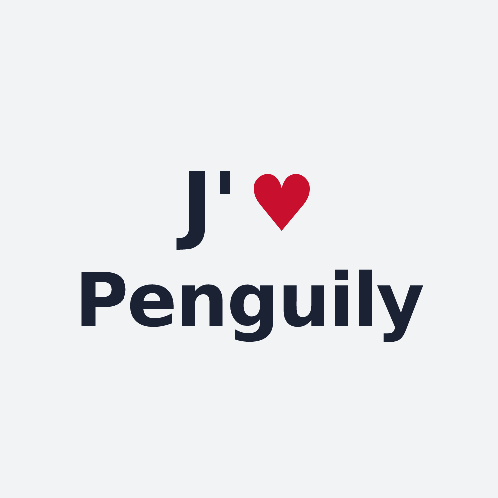 Poster personnalisé Penguily — design J'aime Penguily