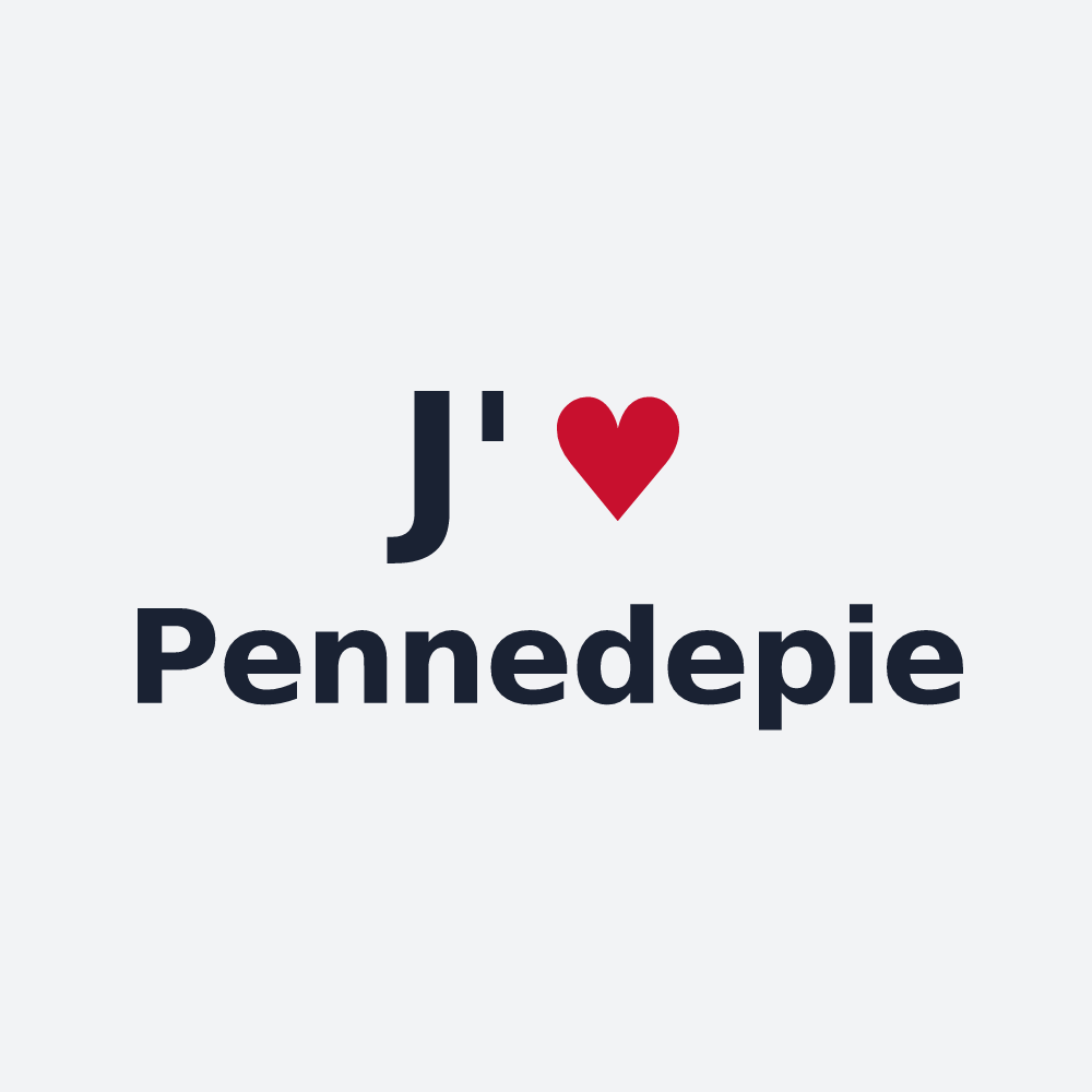 Poster personnalisé Pennedepie — design J'aime Pennedepie