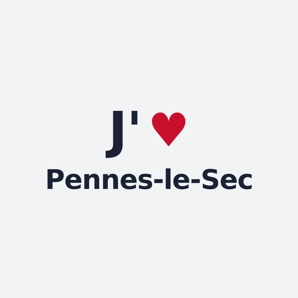 Poster personnalisé Pennes-le-Sec — design J'aime Pennes-le-Sec