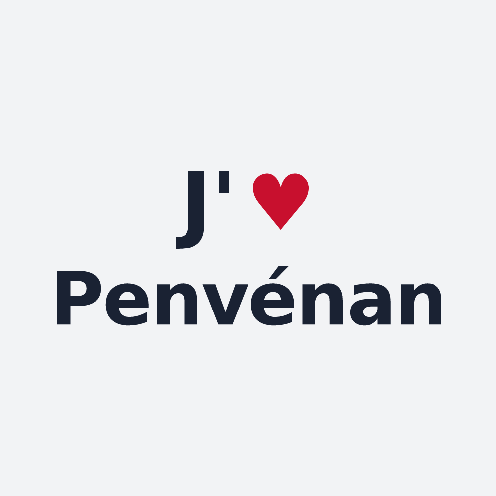 Poster personnalisé Penvénan — design « J'aime Penvénan » imprimé sur le poster