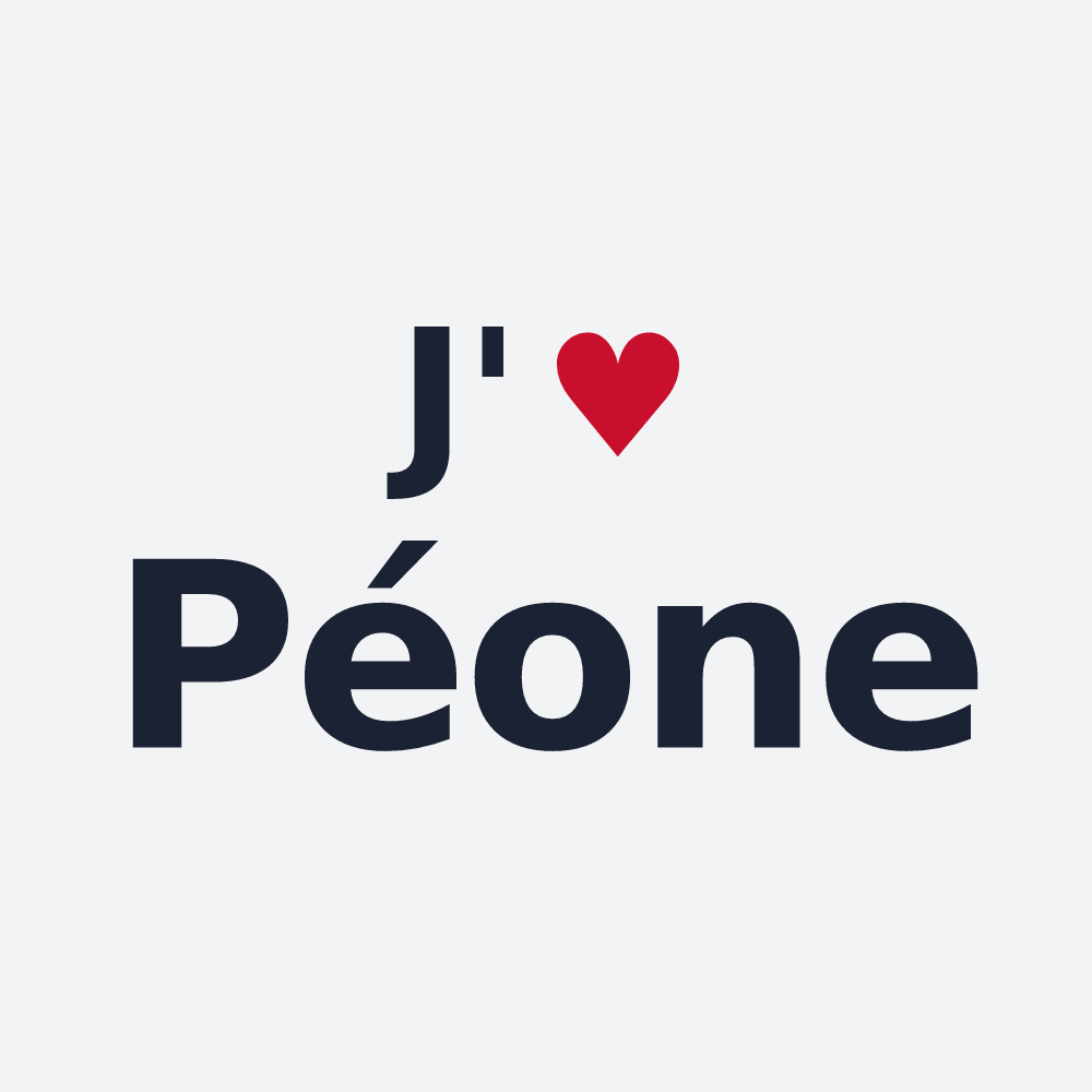 Poster personnalisé Péone — design J'aime Péone