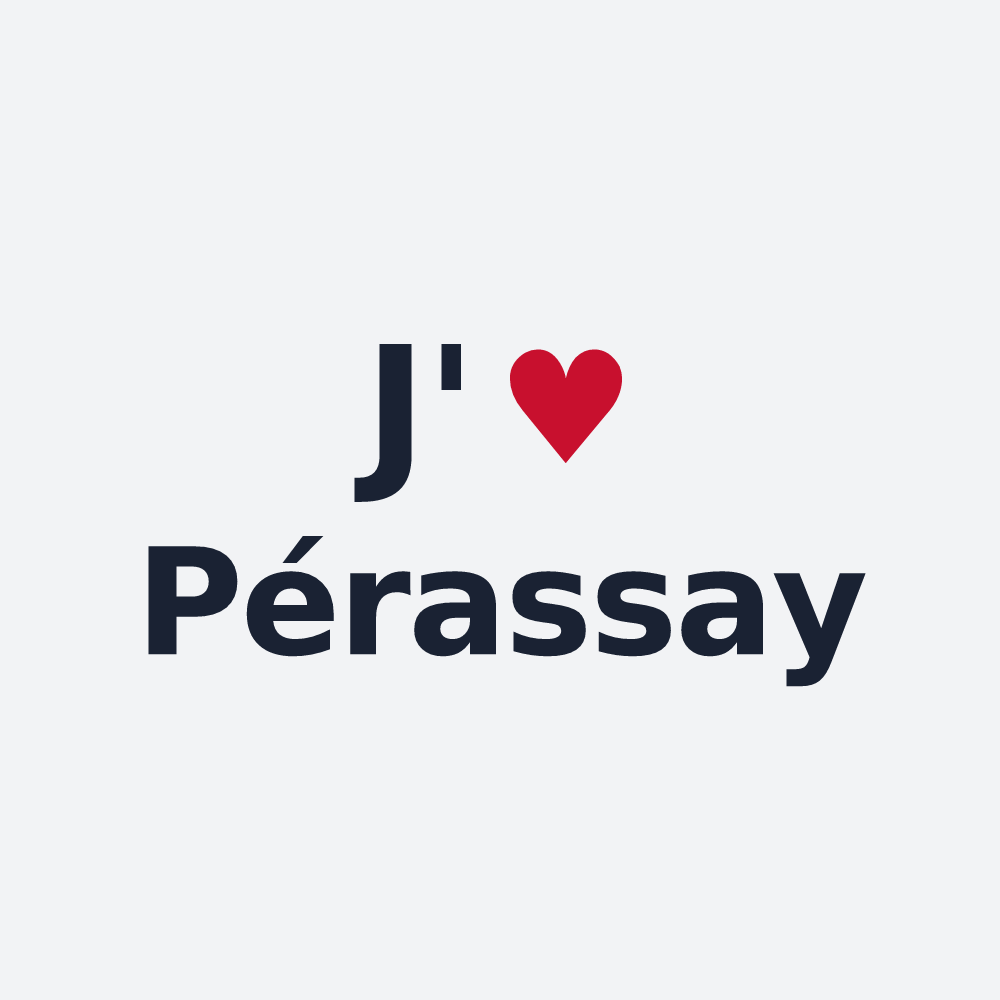 Poster personnalisé Pérassay — design « J'aime Pérassay » imprimé sur le poster