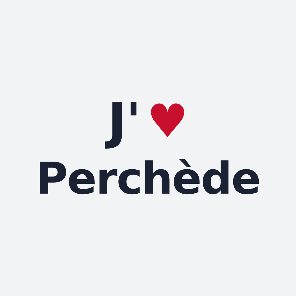 Poster personnalisé Perchède — design J'aime Perchède