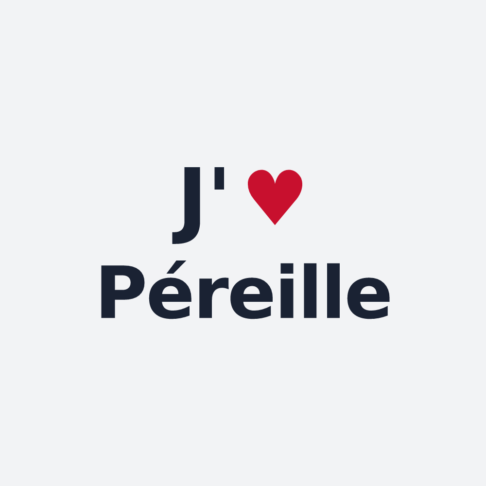 Poster personnalisé Péreille — design « J'aime Péreille » imprimé sur le poster