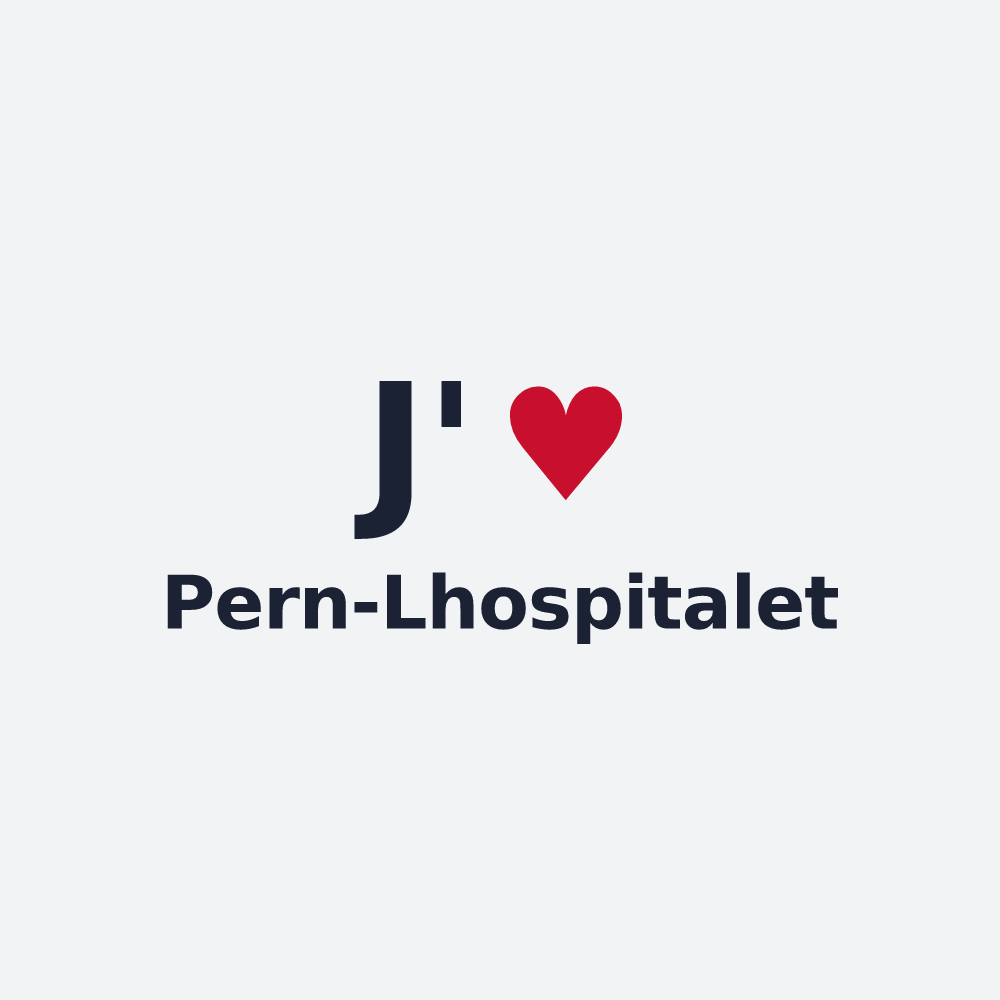 Poster personnalisé Pern-Lhospitalet — design J'aime Pern-Lhospitalet