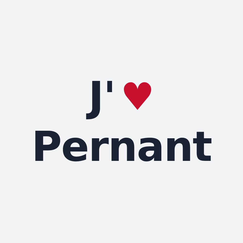 Poster personnalisé Pernant — design J'aime Pernant