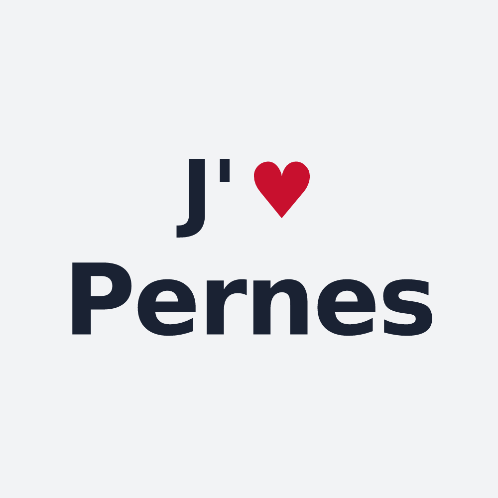 Poster personnalisé Pernes — design J'aime Pernes