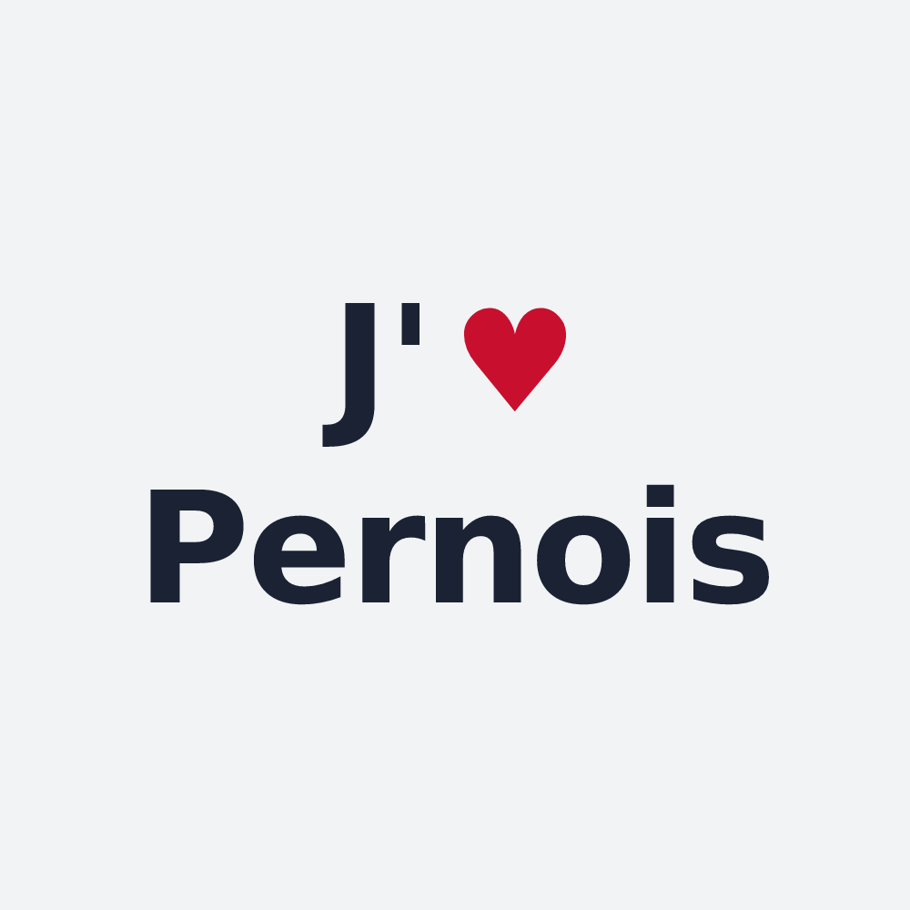 Poster personnalisé Pernois — design « J'aime Pernois » imprimé sur le poster