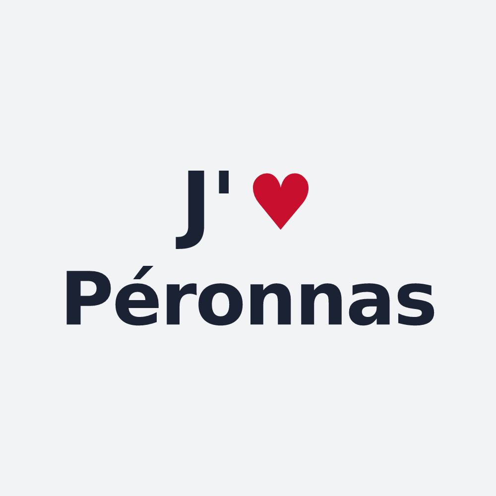 Poster personnalisé Péronnas — design « J'aime Péronnas » imprimé sur le poster