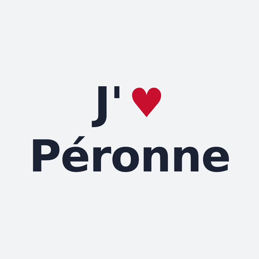 Poster personnalisé Péronne — design « J'aime Péronne » imprimé sur le poster