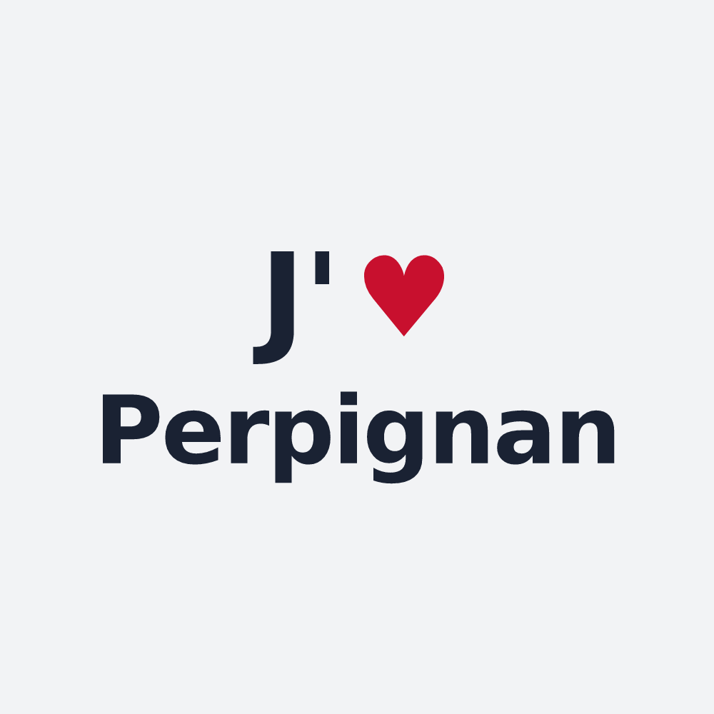 Poster personnalisé Perpignan — design J'aime Perpignan