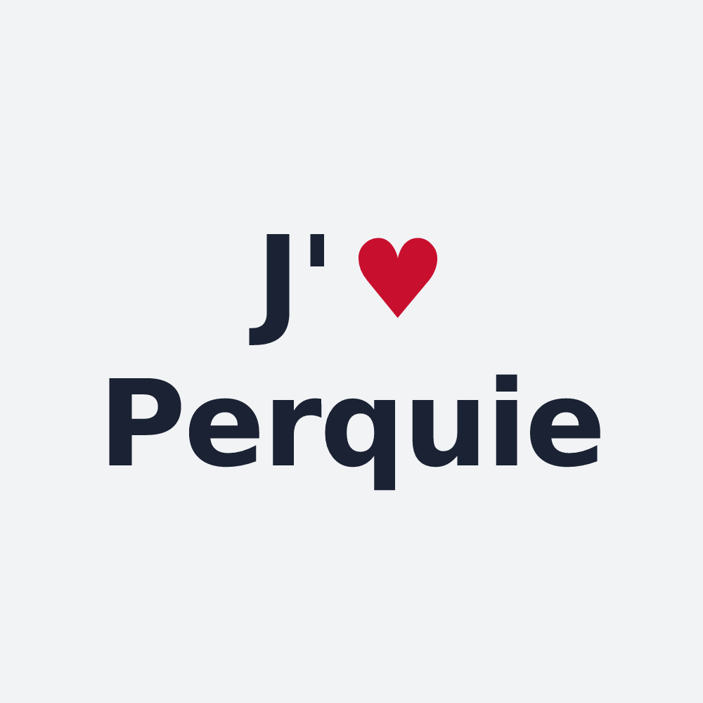 Poster personnalisé Perquie — design J'aime Perquie