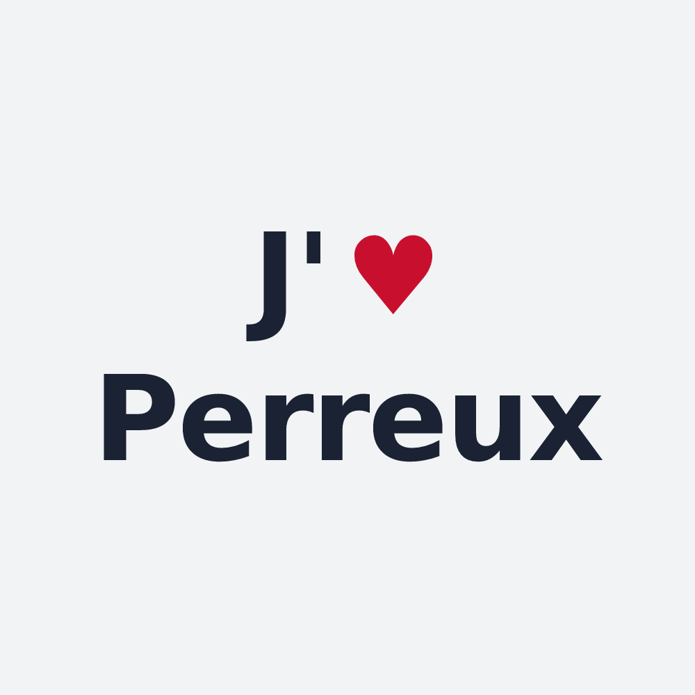 Poster personnalisé Perreux — design « J'aime Perreux » imprimé sur le poster