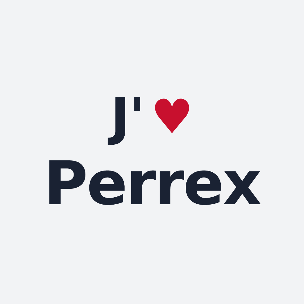 Poster personnalisé Perrex — design J'aime Perrex