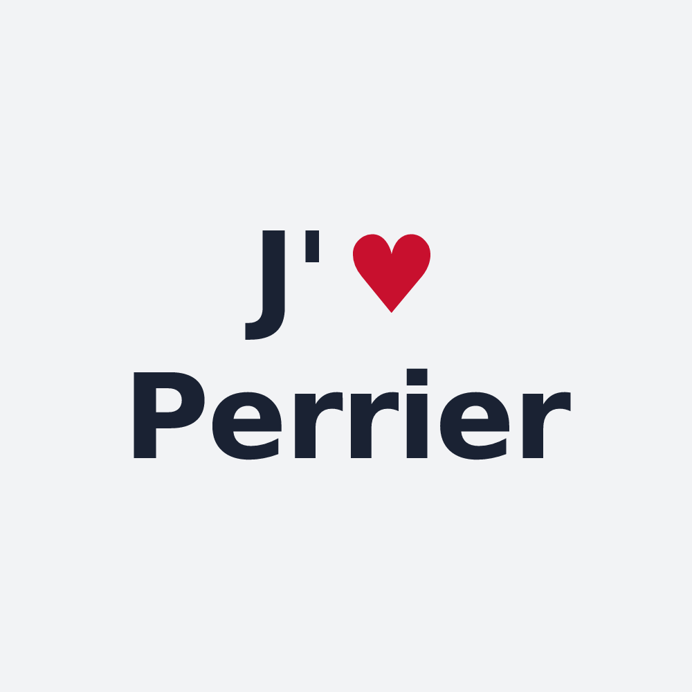 Poster personnalisé Perrier — design J'aime Perrier
