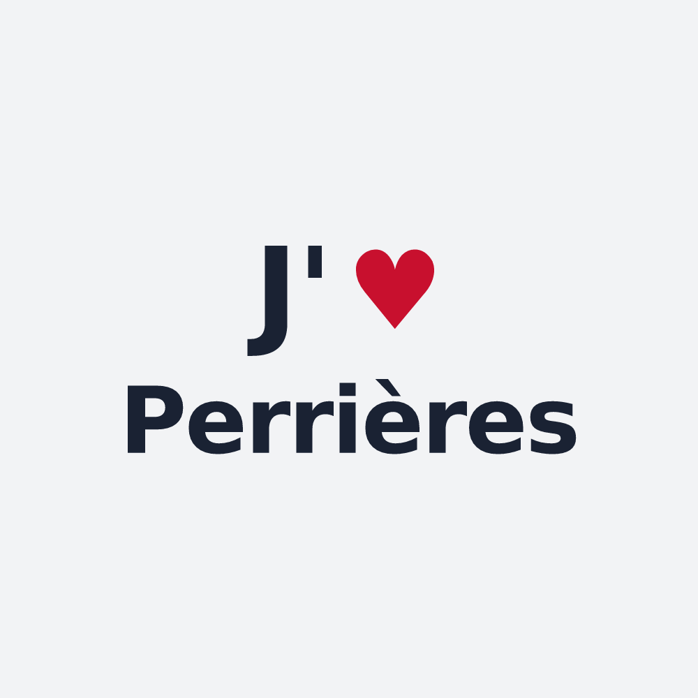Poster personnalisé Perrières — design J'aime Perrières