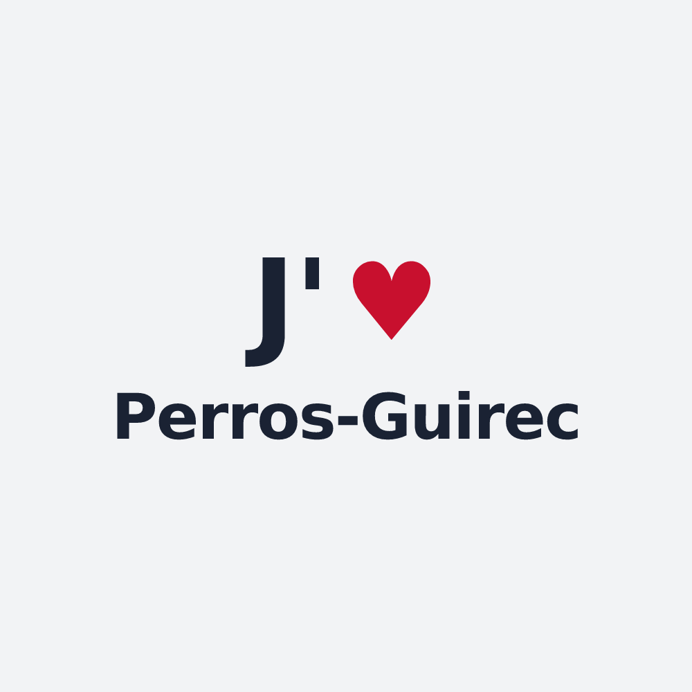 Poster personnalisé Perros-Guirec — design J'aime Perros-Guirec