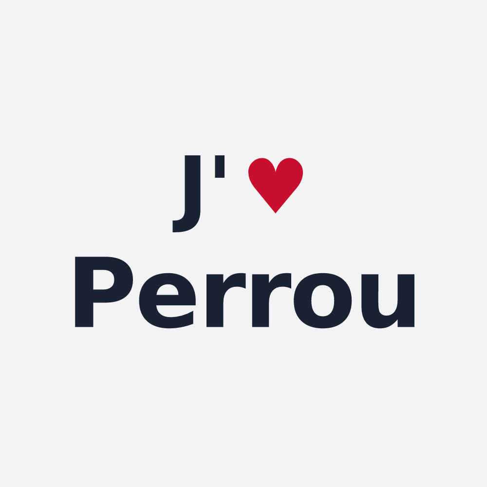 Poster personnalisé Perrou — design J'aime Perrou
